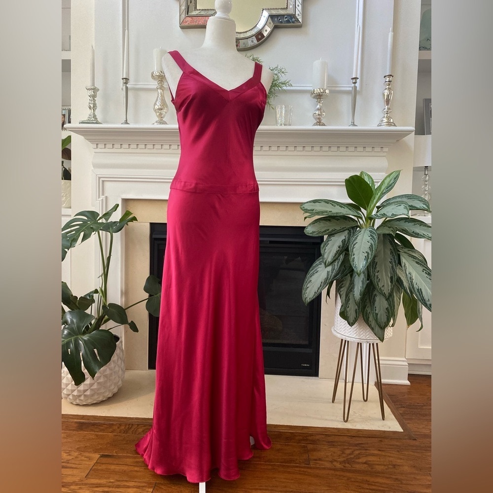 Vintage Red Silk Gown Size 4 worn once